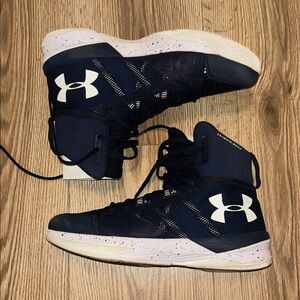Under Armour Navy Blue High-Top Volleyball Sneakers - lightly used